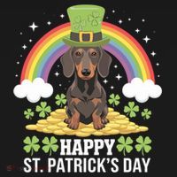 Happy St PatrickS Doxie On Dachshund Dog St Patricks Day Cool Gift Ornament thumb 1
