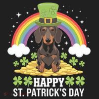 Happy St PatrickS Doxie On Dachshund Dog St Patricks Day Cool Gift Hat thumb 2