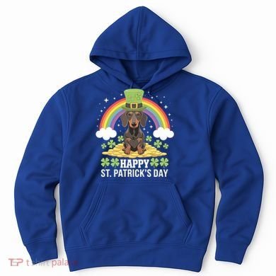 Happy St PatrickS Doxie On Dachshund Dog St Patricks Day Cool Gift Hoodie