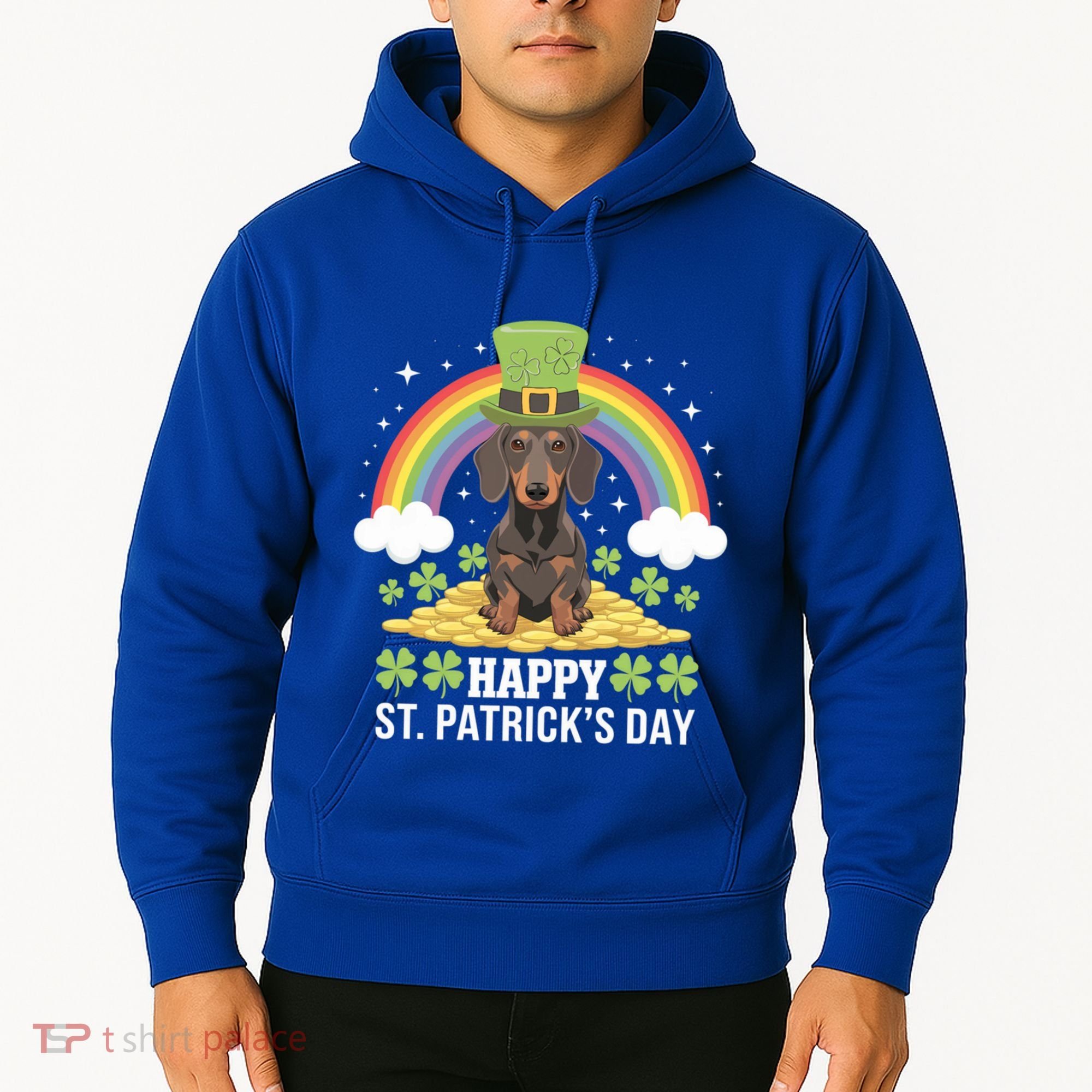Happy St PatrickS Doxie On Dachshund Dog St Patricks Day Cool Gift Hoodie