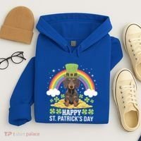 Happy St PatrickS Doxie On Dachshund Dog St Patricks Day Cool Gift Hoodie thumb 4