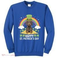 Happy St PatrickS Doxie On Dachshund Dog St Patricks Day Cool Gift Sweatshirt thumb 0