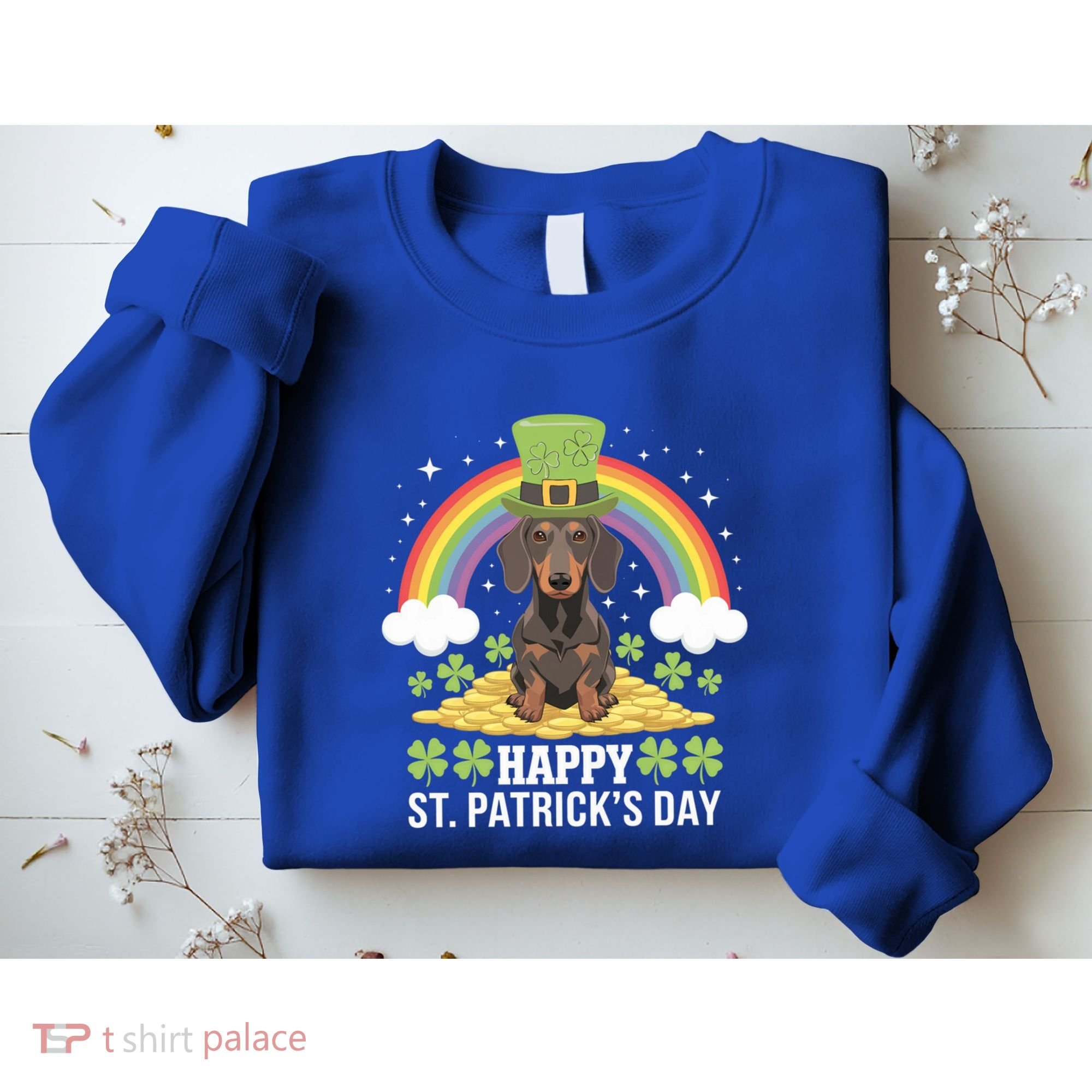 Happy St PatrickS Doxie On Dachshund Dog St Patricks Day Cool Gift Sweatshirt