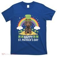 Happy St PatrickS Doxie On Dachshund Dog St Patricks Day Cool Gift T-Shirt thumb 0