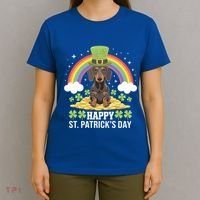Happy St PatrickS Doxie On Dachshund Dog St Patricks Day Cool Gift T-Shirt thumb 4