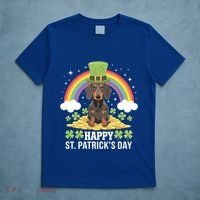 Happy St PatrickS Doxie On Dachshund Dog St Patricks Day Cool Gift T-Shirt thumb 5