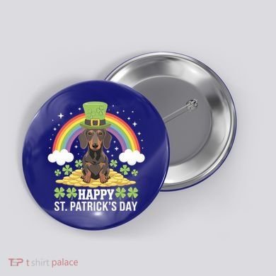 Happy St PatrickS Doxie On Dachshund Dog St Patricks Day Cool Gift Button