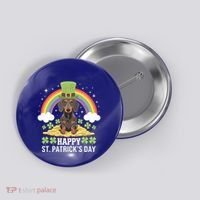Happy St PatrickS Doxie On Dachshund Dog St Patricks Day Cool Gift Button thumb 0