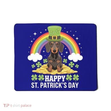 Happy St PatrickS Doxie On Dachshund Dog St Patricks Day Cool Gift Mousepad