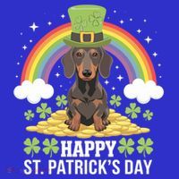 Happy St PatrickS Doxie On Dachshund Dog St Patricks Day Cool Gift Mousepad thumb 1