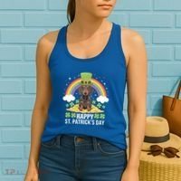 Happy St PatrickS Doxie On Dachshund Dog St Patricks Day Cool Gift Women's Tank Top thumb 2