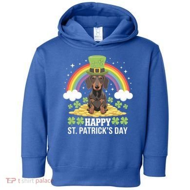 Happy St PatrickS Doxie On Dachshund Dog St Patricks Day Cool Gift Toddler Hoodie