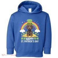 Happy St PatrickS Doxie On Dachshund Dog St Patricks Day Cool Gift Toddler Hoodie thumb 0