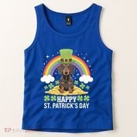 Happy St PatrickS Doxie On Dachshund Dog St Patricks Day Cool Gift Tank Top thumb 2