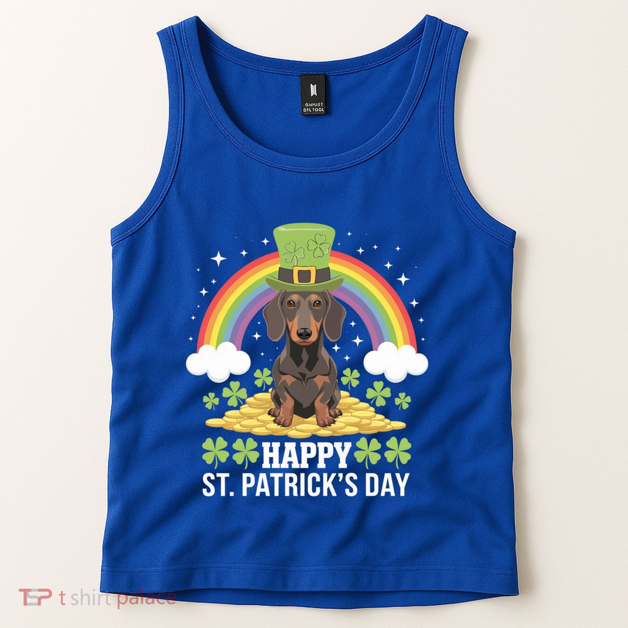 Happy St PatrickS Doxie On Dachshund Dog St Patricks Day Cool Gift Tank Top