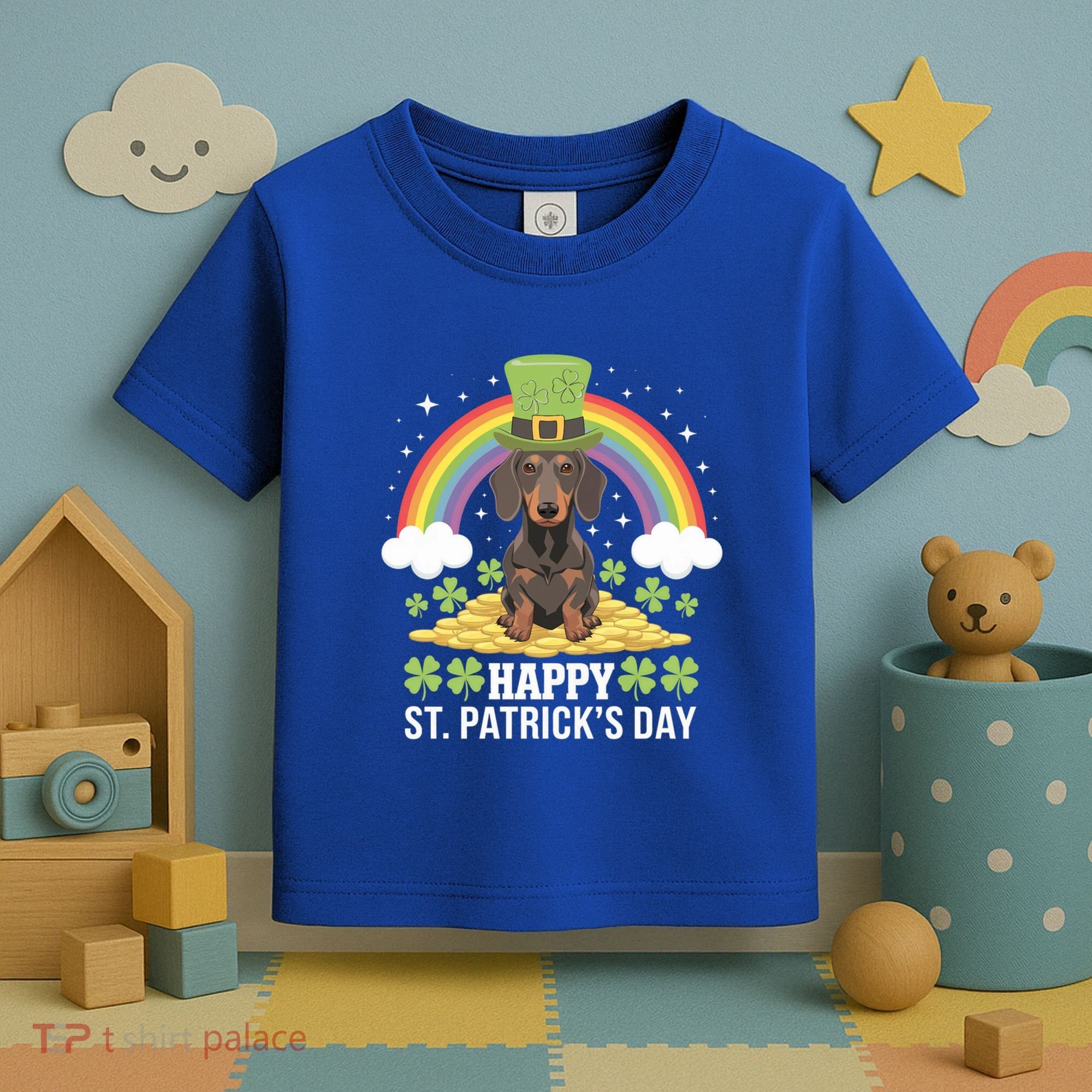 Happy St PatrickS Doxie On Dachshund Dog St Patricks Day Cool Gift Toddler T-Shirt
