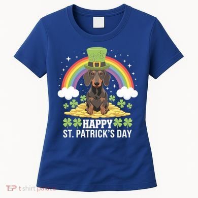 Happy St PatrickS Doxie On Dachshund Dog St Patricks Day Cool Gift Women's T-Shirt