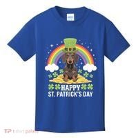 Happy St PatrickS Doxie On Dachshund Dog St Patricks Day Cool Gift Kids T-Shirt thumb 0