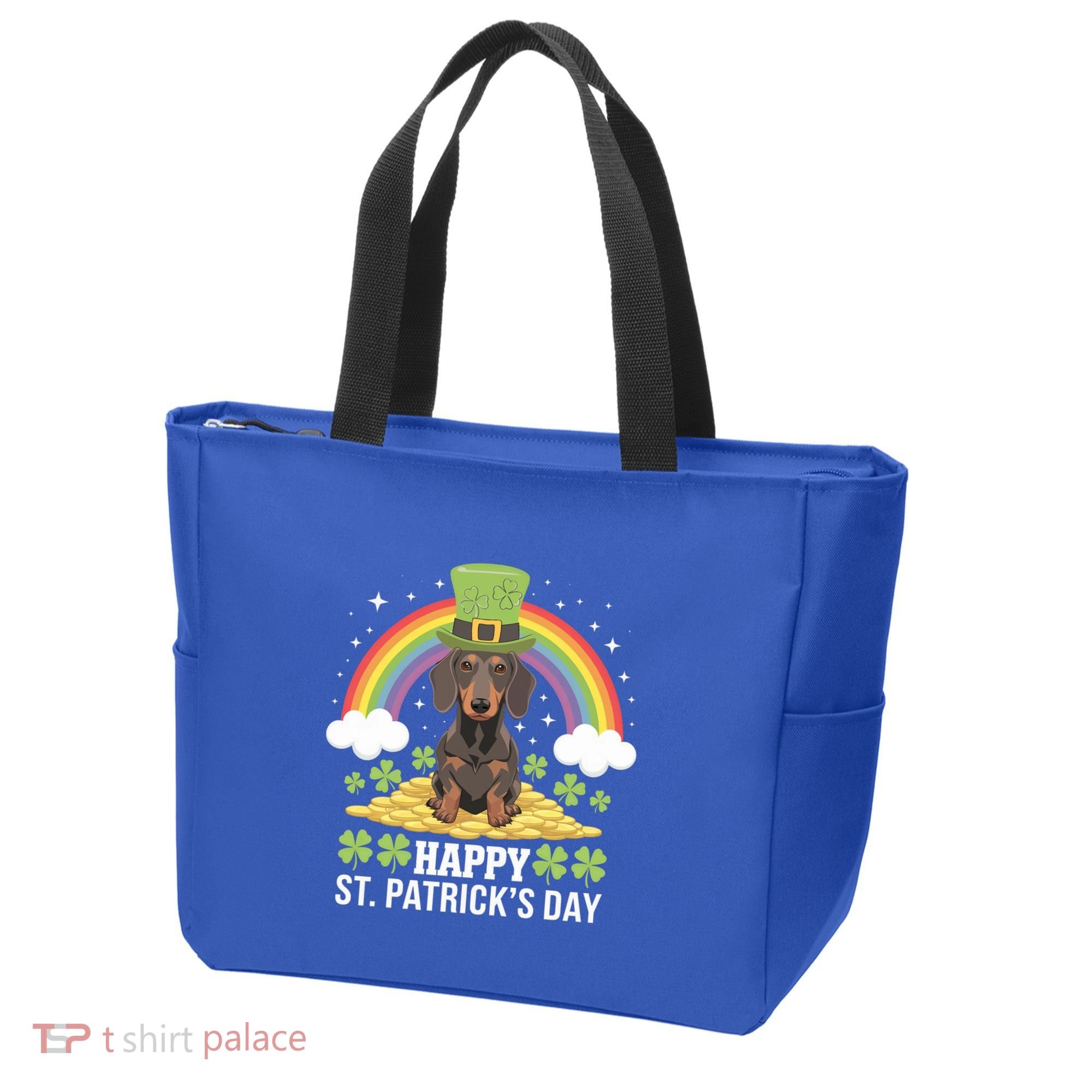 Happy St PatrickS Doxie On Dachshund Dog St Patricks Day Cool Gift Tote Bag