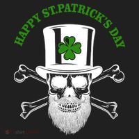 Happy St Patrick's Day Skull Holiday Women's Sweatshirt thumb 2
