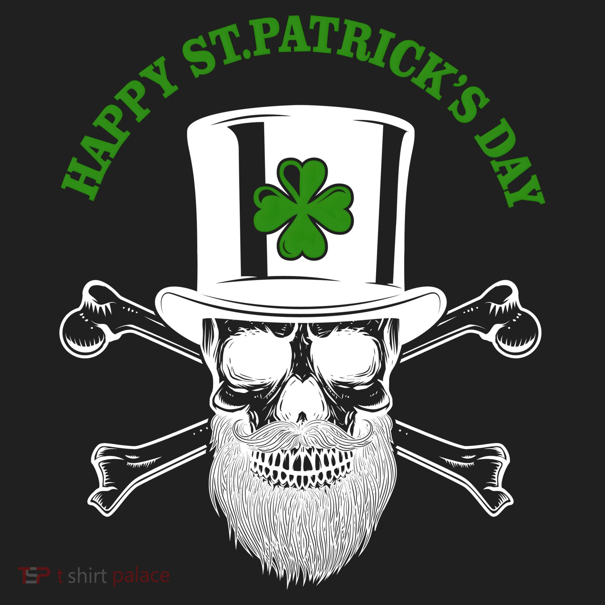Happy St Patrick's Day Skull Holiday Women's Sweatshirt