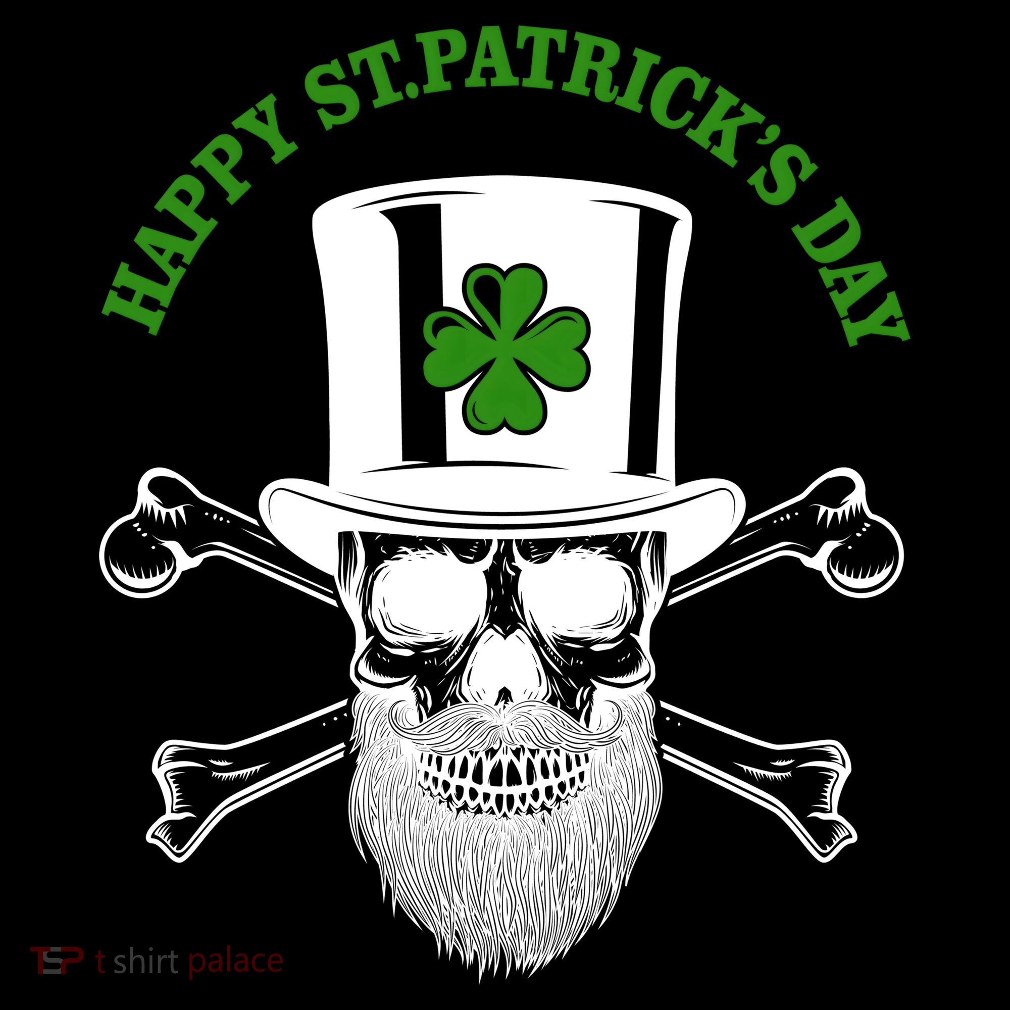 Happy St Patrick's Day Skull Holiday Coaster