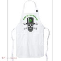 Happy St Patrick's Day Skull Holiday Apron thumb 0