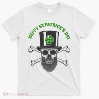 Happy St Patrick's Day Skull Holiday T-Shirt thumb 0