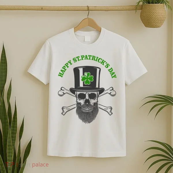 Happy St Patrick's Day Skull Holiday T-Shirt