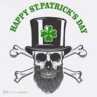 Happy St Patrick's Day Skull Holiday Bucket Hat thumb 4