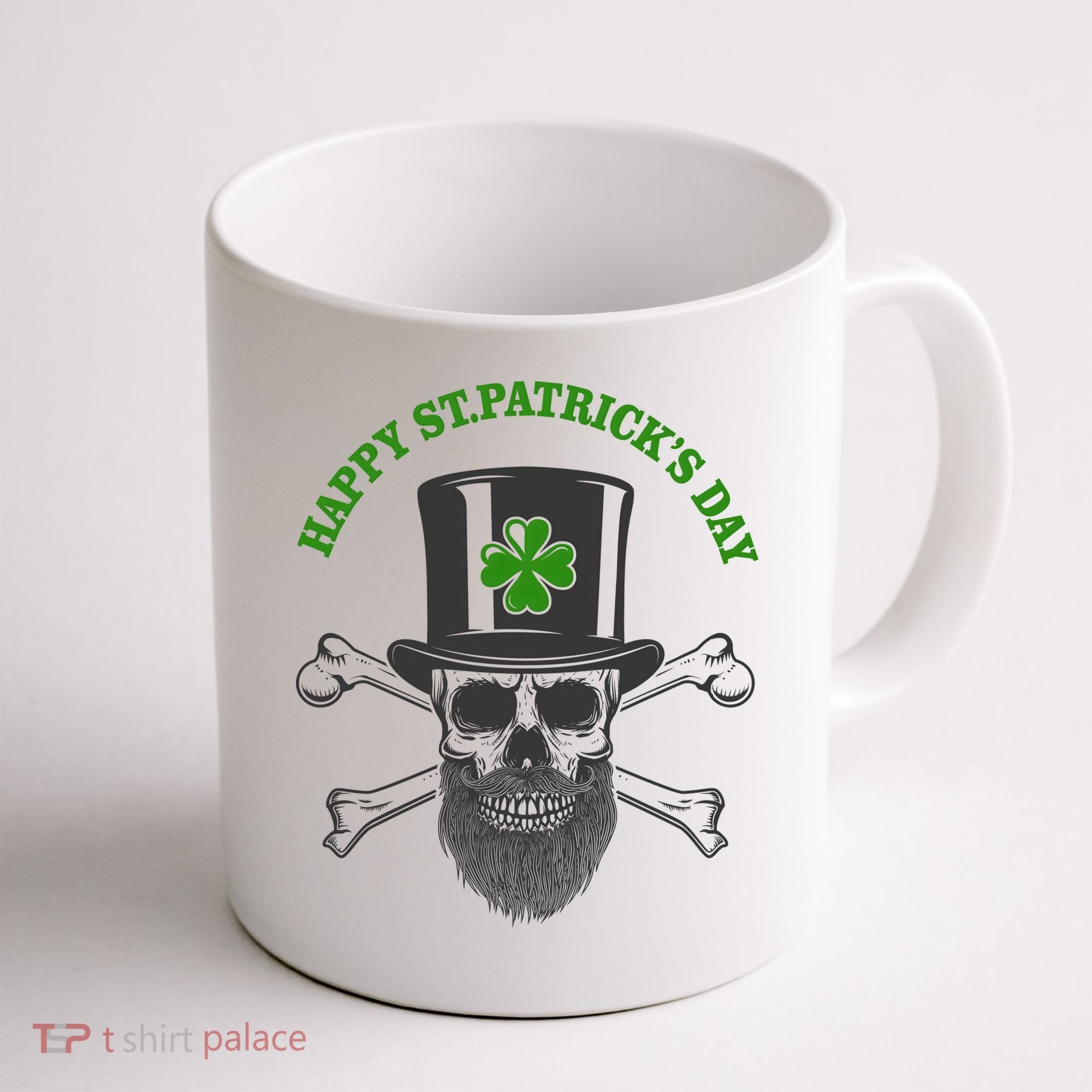 Happy St Patrick's Day Skull Holiday Coffee Mug