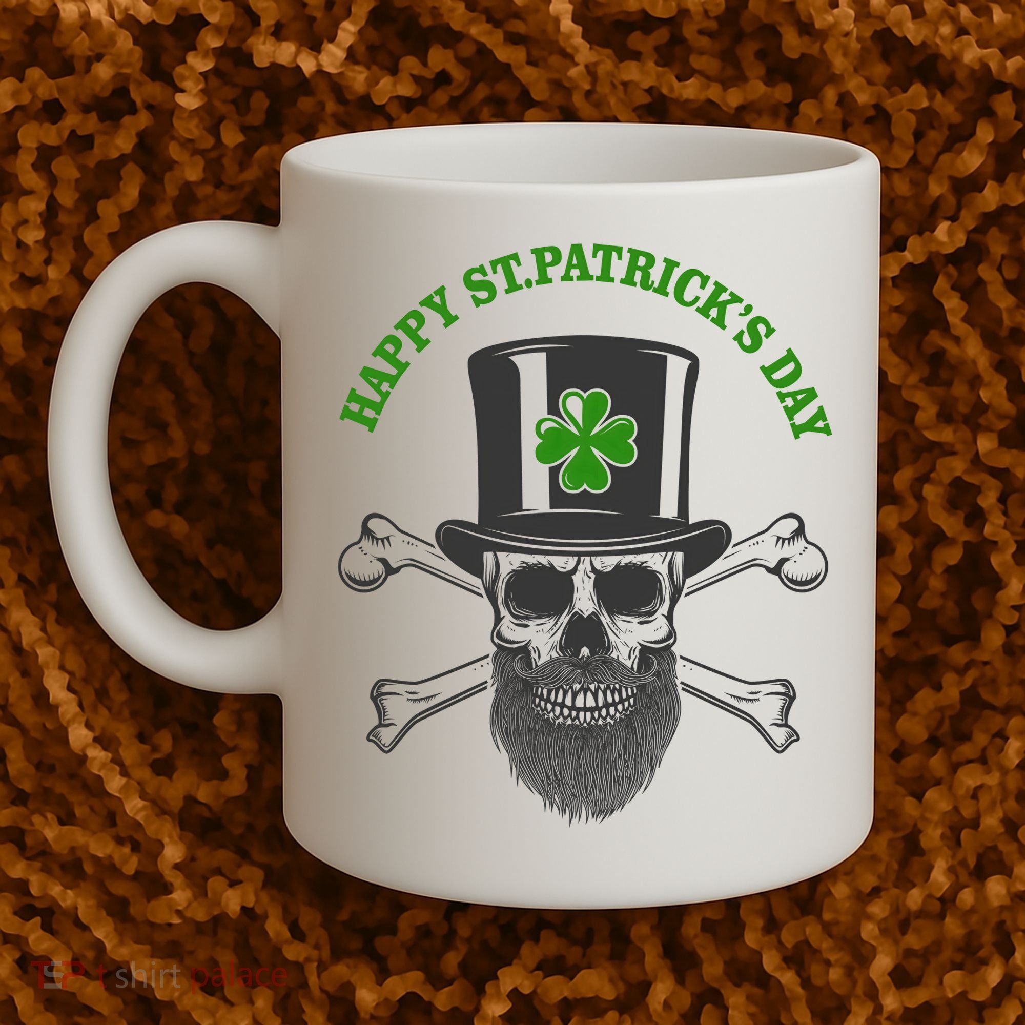 Happy St Patrick's Day Skull Holiday Coffee Mug