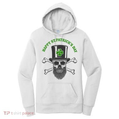 Happy St Patrick's Day Skull Holiday Women's Hoodie