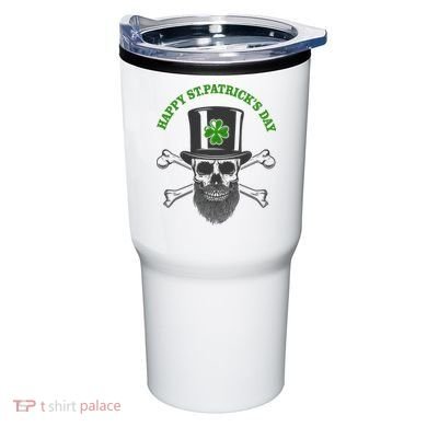 Happy St Patrick's Day Skull Holiday Tumbler