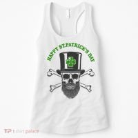 Happy St Patrick's Day Skull Holiday Women's Tank Top thumb 0