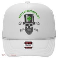 Happy St Patrick's Day Skull Holiday Hat thumb 0