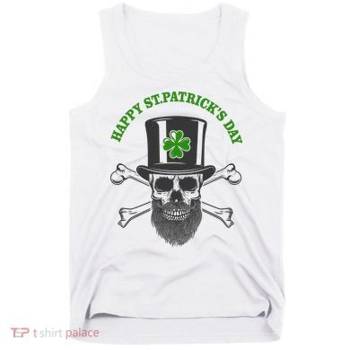 Happy St Patrick's Day Skull Holiday Tank Top