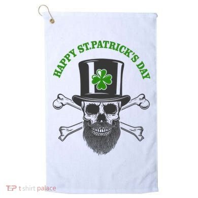 Happy St Patrick's Day Skull Holiday Golf Towel