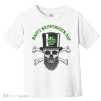Happy St Patrick's Day Skull Holiday Toddler T-Shirt thumb 0