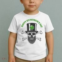 Happy St Patrick's Day Skull Holiday Toddler T-Shirt thumb 2