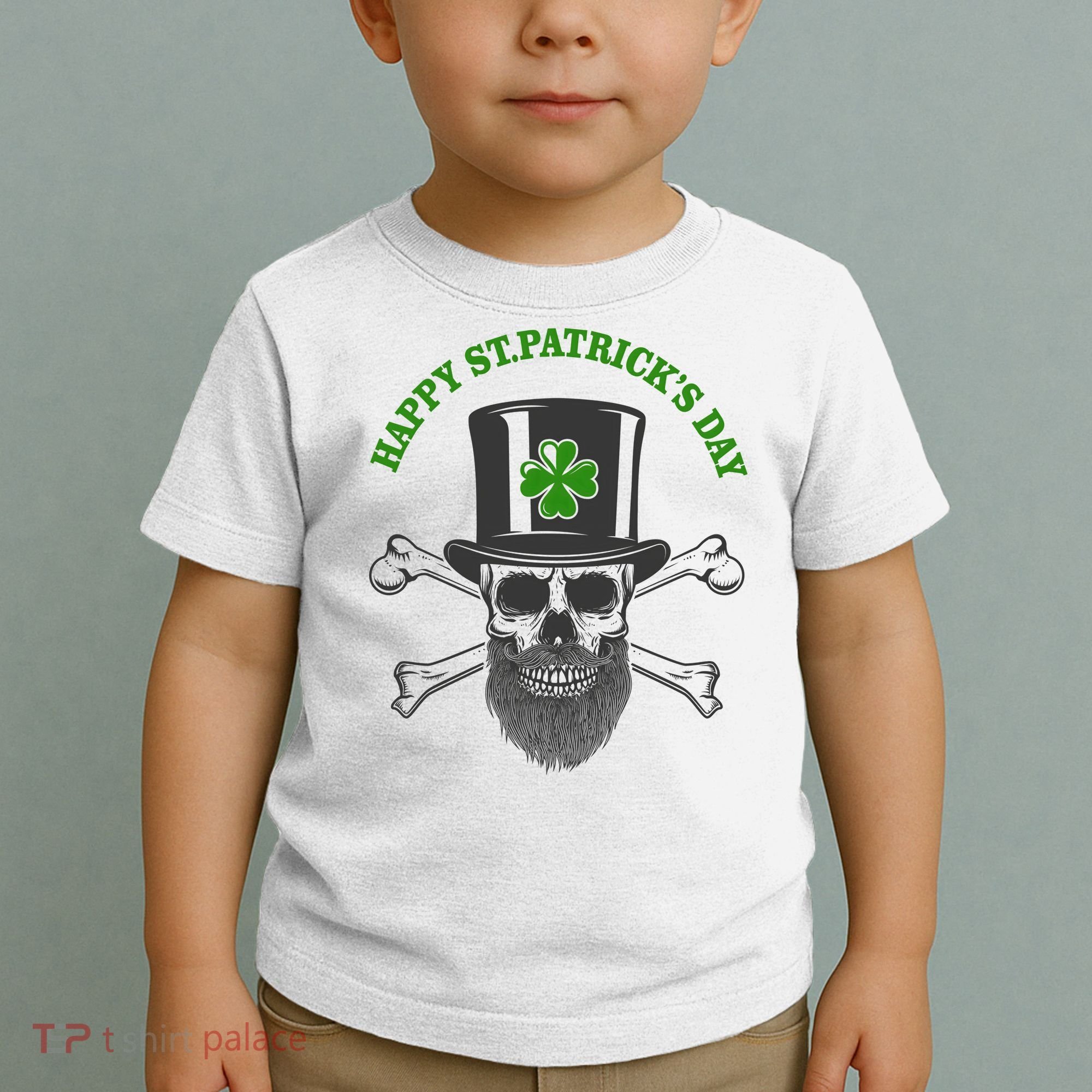 Happy St Patrick's Day Skull Holiday Toddler T-Shirt