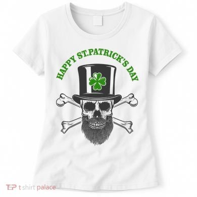 Happy St Patrick's Day Skull Holiday Women's T-Shirt
