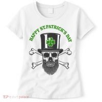 Happy St Patrick's Day Skull Holiday Women's T-Shirt thumb 0