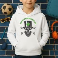 Happy St Patrick's Day Skull Holiday Kids Hoodie thumb 2