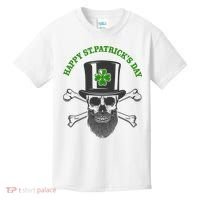 Happy St Patrick's Day Skull Holiday Kids T-Shirt thumb 0
