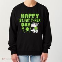 Happy St Pat Rex Day Funny Gift St Patricks Dinosaur Cool Gift Women's Sweatshirt thumb 0
