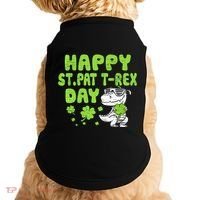 Happy St Pat Rex Day Funny Gift St Patricks Dinosaur Cool Gift Doggie Tank thumb 0