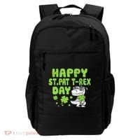 Happy St Pat Rex Day Funny Gift St Patricks Dinosaur Cool Gift Backpack thumb 0