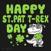 Happy St Pat Rex Day Funny Gift St Patricks Dinosaur Cool Gift Backpack thumb 2