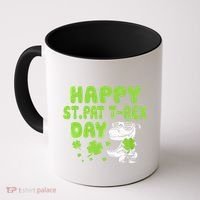Happy St Pat Rex Day Funny Gift St Patricks Dinosaur Cool Gift Coffee Mug thumb 0